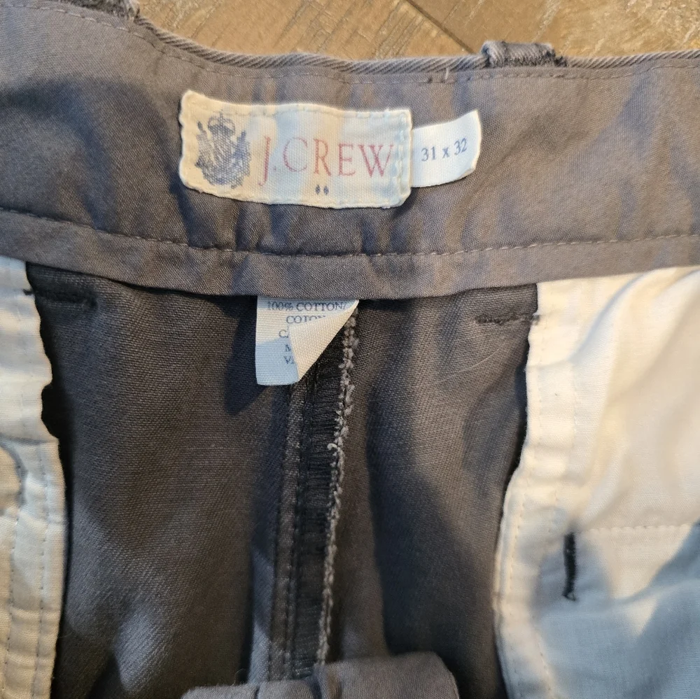 J. Crew Men's Charcoal Gray Chinos